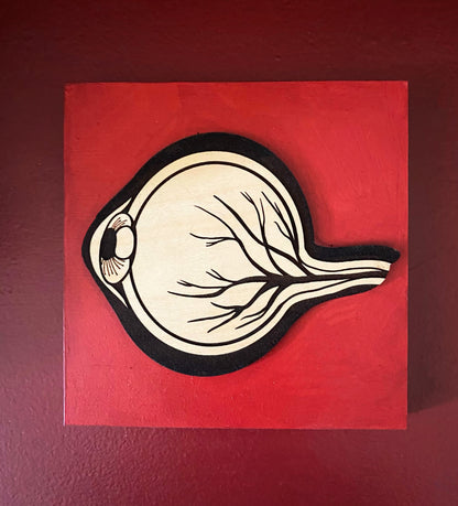 Eyeball Wood Painting